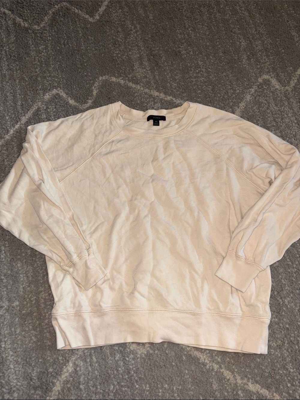 J. Crew Cream Crewneck Sweatshirt